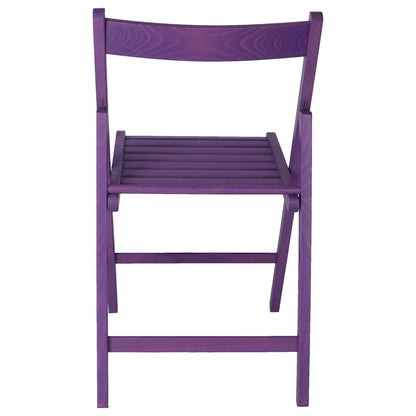 Well Home Mobiliario & Decoración - Pack 4 Sillas Bas En Madera De Haya, Acabado Lila