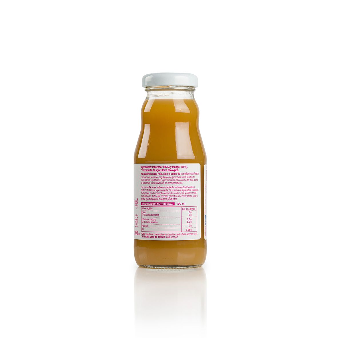 Zumo Manzana y Mango BIO 100% exprimido Ékolo 200ml