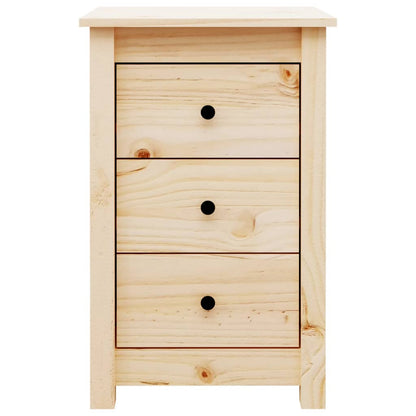 Mesita De Noche Madera Maciza De Pino 40x35x61,5 Cm_2