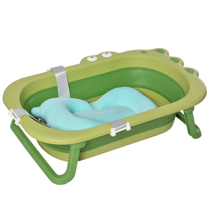 Homcom Bañera Plegable Para Bebé 0-3 Años 50l Con Cojín Incluido 80x53,9x20,8 Cm_0
