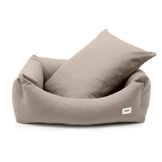 Cafide Cama De Material Reciclado Para Perro Con Tejido Basic Beige. Modelo Snozy._0