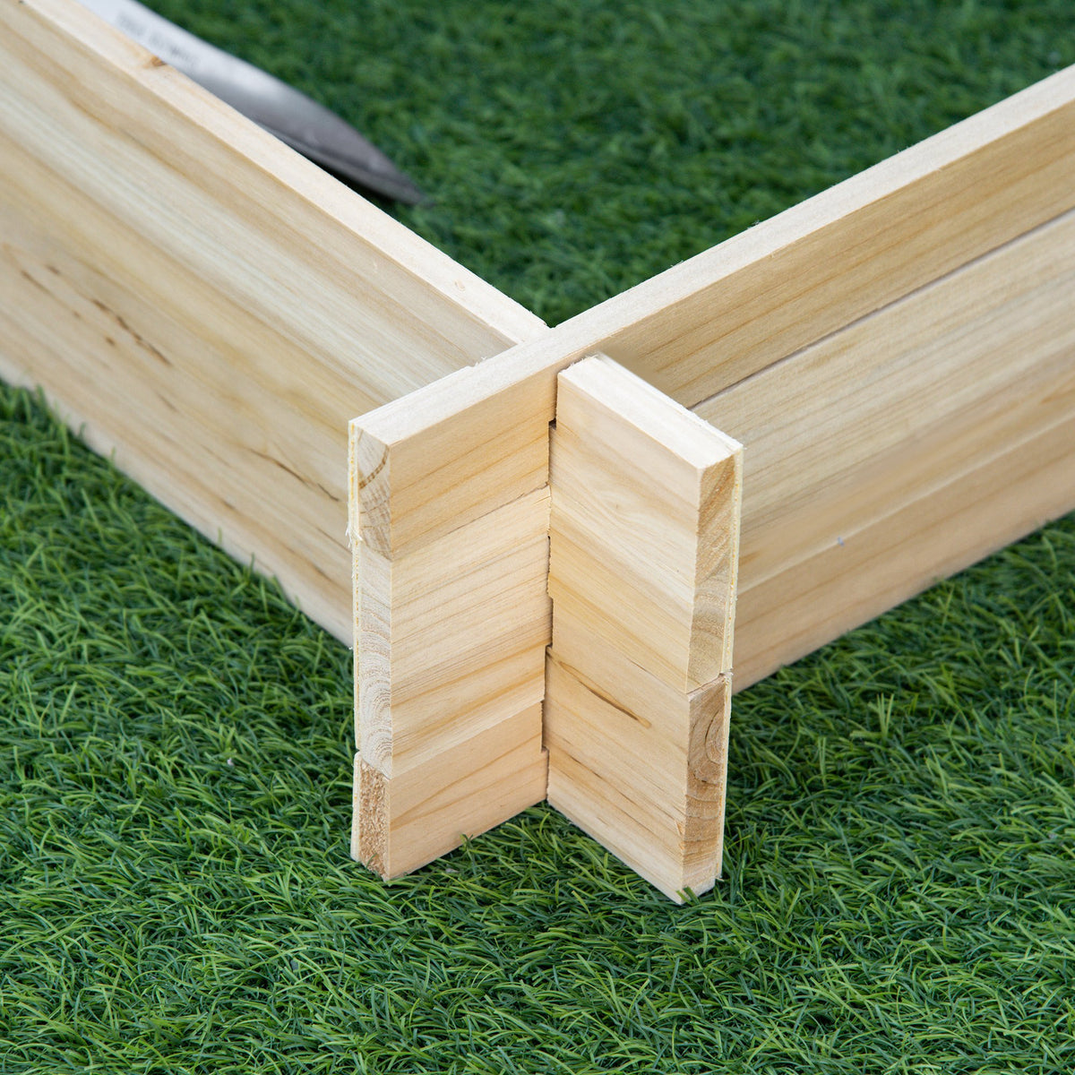 Arriate De Madera Outsunny Madera De Abeto Madera Natural 100x100x16 Cm_3