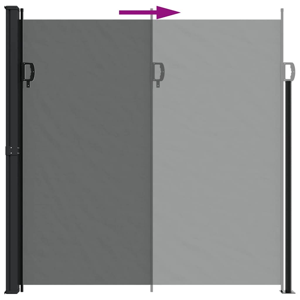 Vidaxl Toldo Lateral Retráctil Negro 220x600 Cm_4