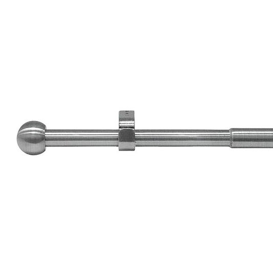 Barra Cortina Extensible Metal Ø 19 Mm. Extensible 2,0 / 3,8 Metros Niquel Mate Esfera Sin Anillas_0