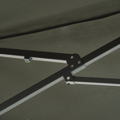 Sombrilla Doble Parasol Grande 4,55x2,65x2,38 M Con Manivela Manual Color Gris_4