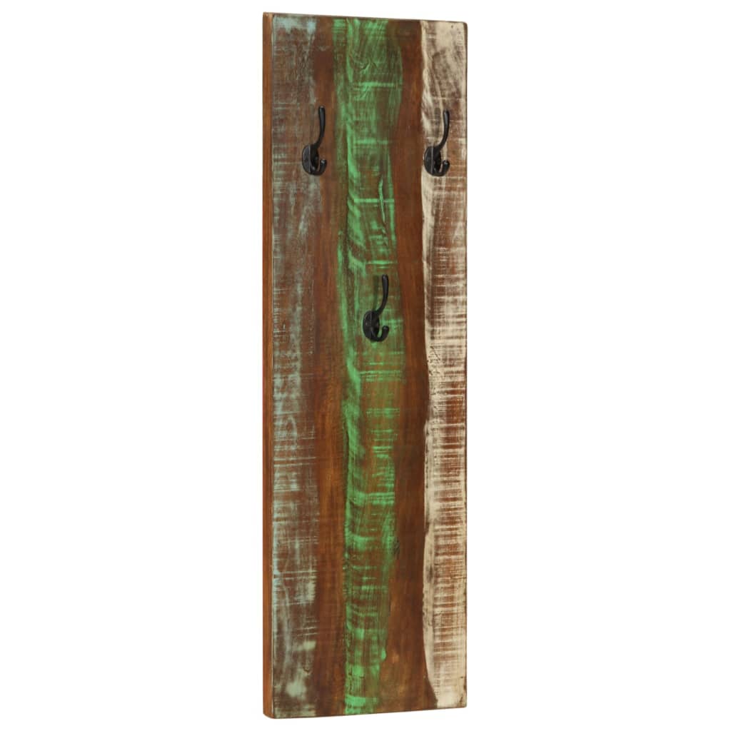 Percheros De Pared 2 Uds Madera Maciza Reciclada 36x3x110 Cm_0
