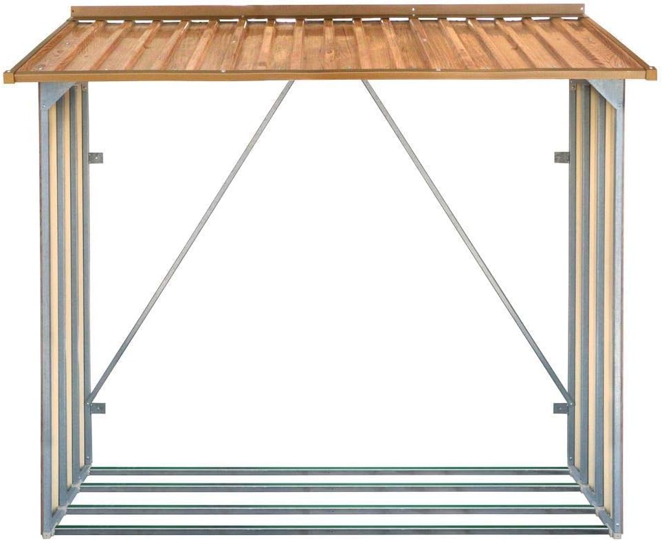 Duramax - Leñero Exterior - Metal - Imitación Madera_2