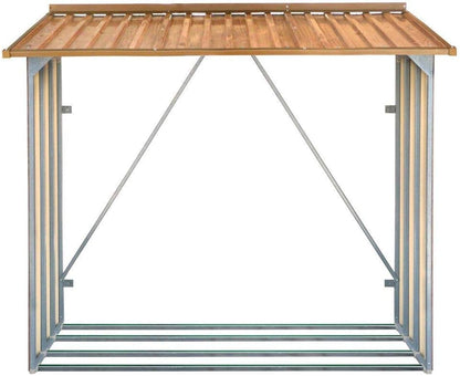 Duramax - Leñero Exterior - Metal - Imitación Madera_2