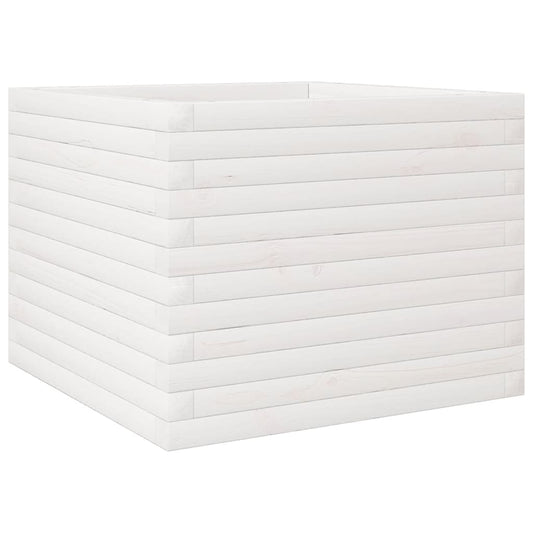 Jardinera De Madera Maciza De Pino Blanco 60x60x45,5 Cm_0