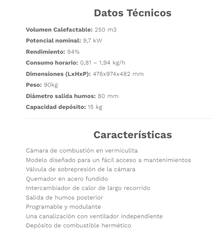 Fabricalor Estufa De Pellets Élite Plus 10 Burdeos Ventilada_1