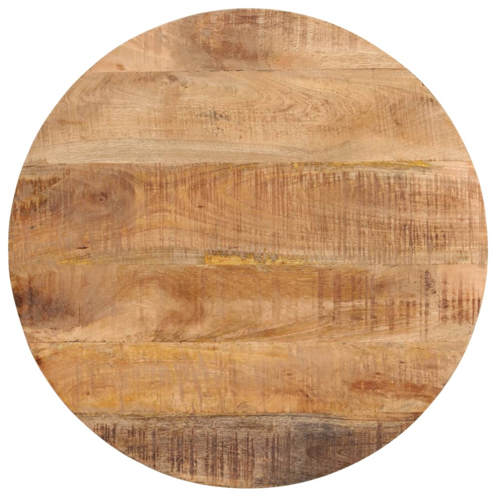 Mesa De Centro Hierro Y Madera Maciza De Mango 54x54x35 Cm_2