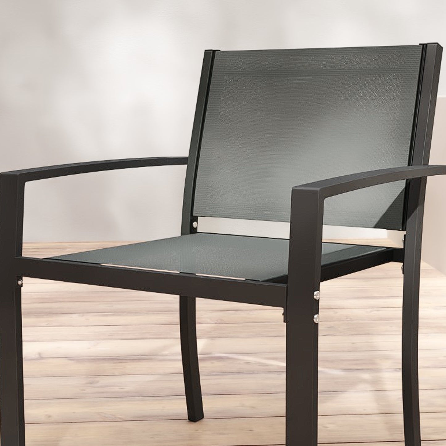 Outsunny Conjunto De Mesa Y 2 Sillas De Terraza Exterior 3 Piezas Gris Claro_3