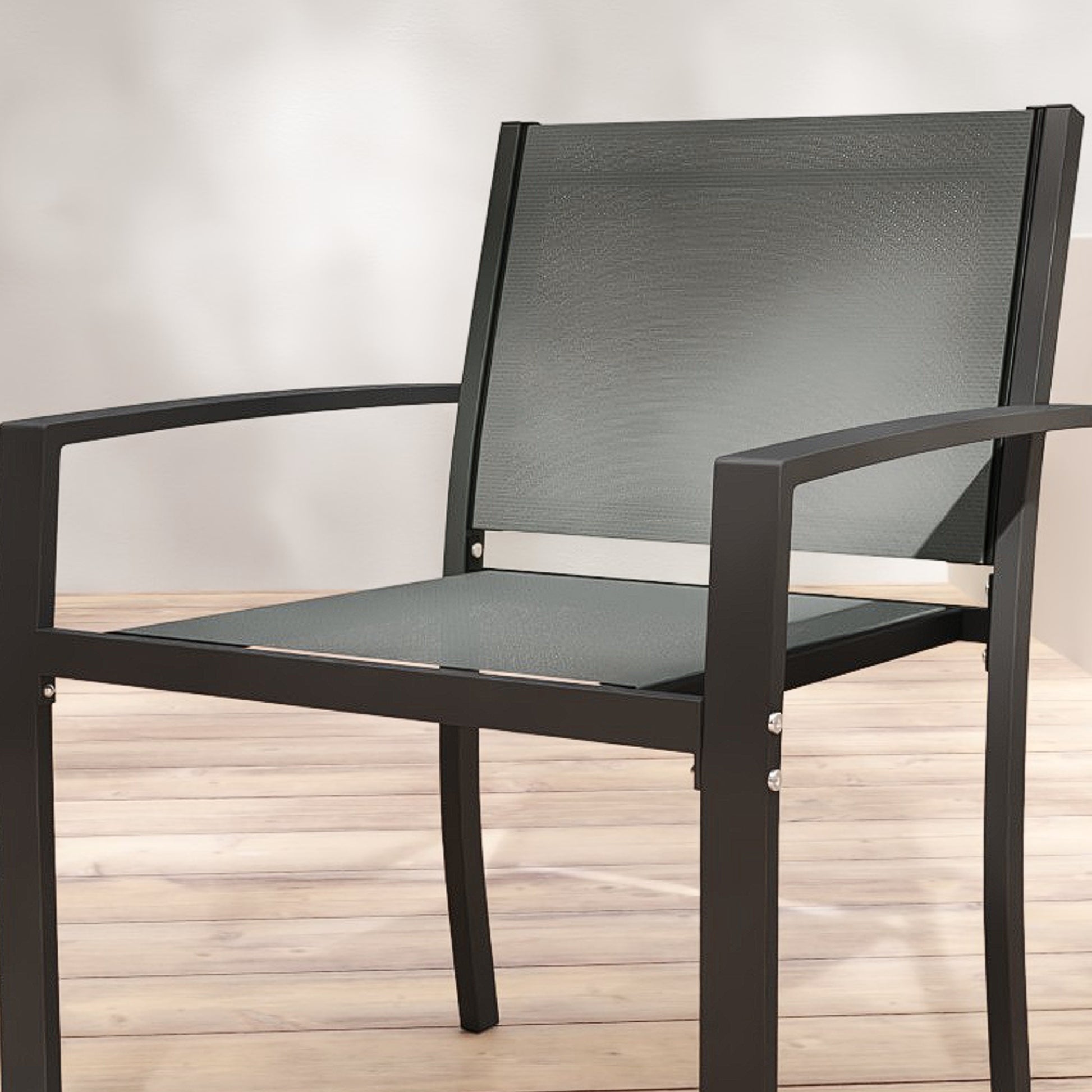 Outsunny Conjunto De Mesa Y 2 Sillas De Terraza Exterior 3 Piezas Gris Claro_3