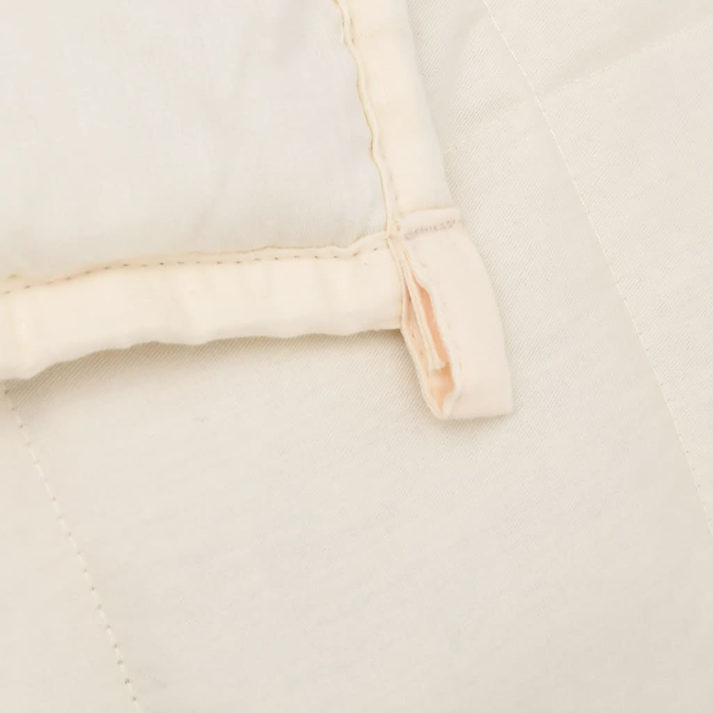 Vidaxl Manta Con Peso Tela Color Crema Claro 200x220 Cm 13 Kg_4