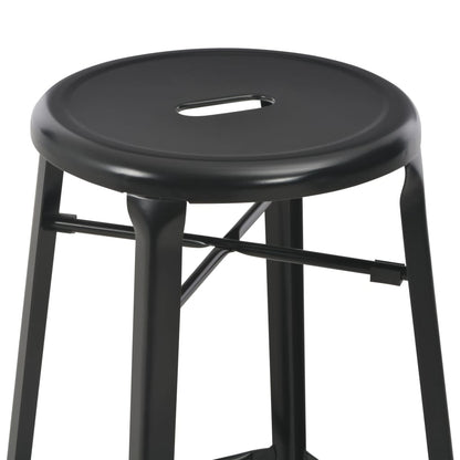 Taburetes De Cocina 6 Unidades Acero Negro_2