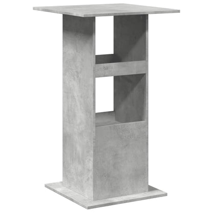 Mesa Alta Bar Con Almacenaje Madera Gris Hormigón 60x60x102 Cm_4