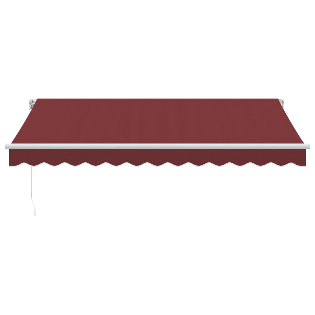 Toldo Retráctil Manual Con Luces Led Burdeos 350x250 Cm_3