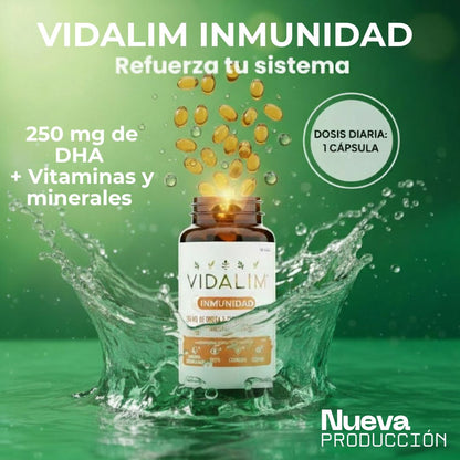 VIDALIM INMUNIDAD: OMEGA 3 DHA DE MICROALGAS CON VITAMINAS Y MINERALES | 60 CÁPSULAS_2