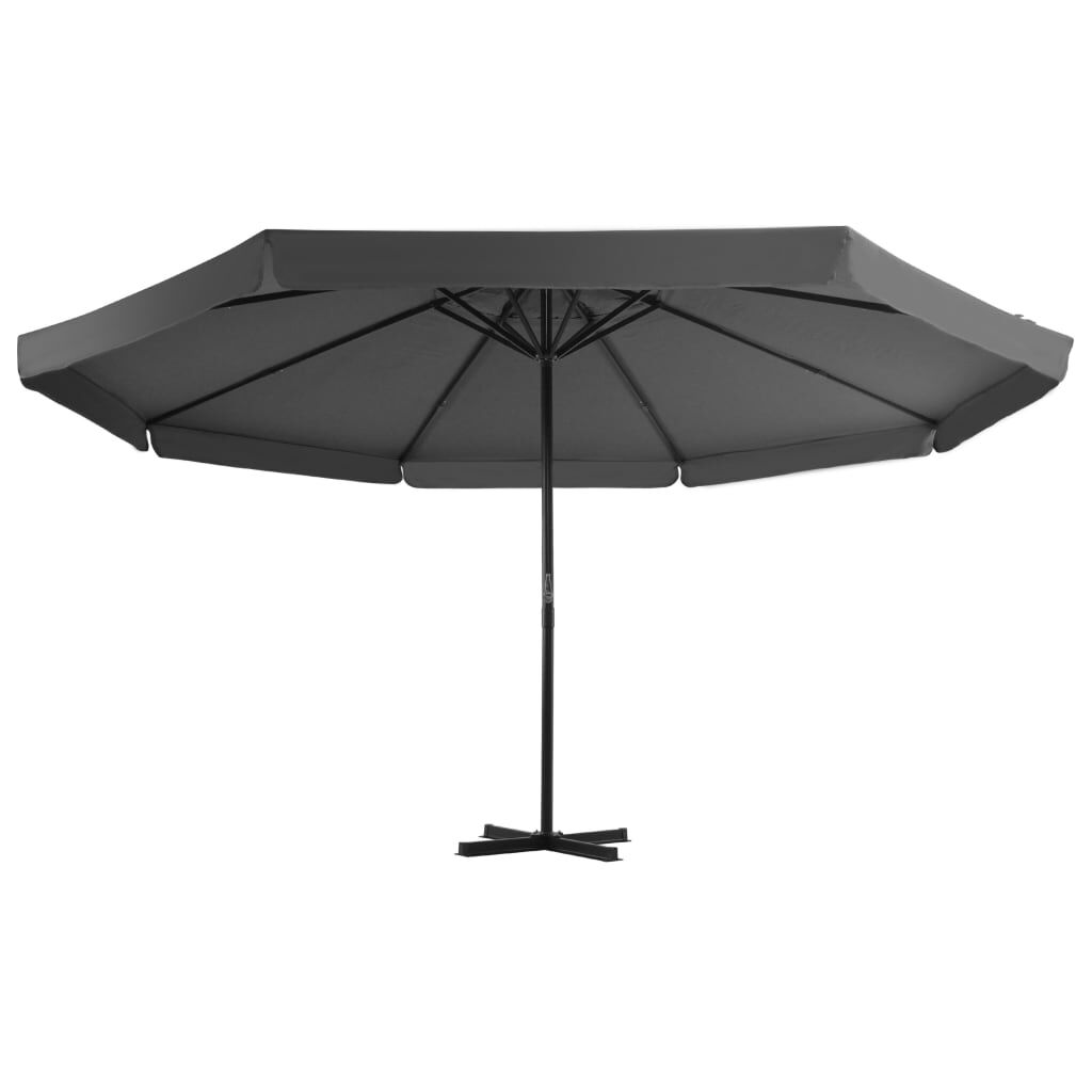 Vidaxl Sombrilla De Jardín Con Base Portátil Gris Antracita_1