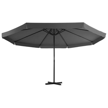 Vidaxl Sombrilla De Jardín Con Base Portátil Gris Antracita_1
