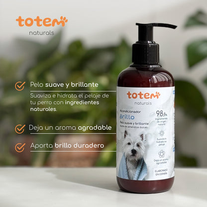 Acondicionador natural para perros suavidad y brillo Totem Naturals 250 ml