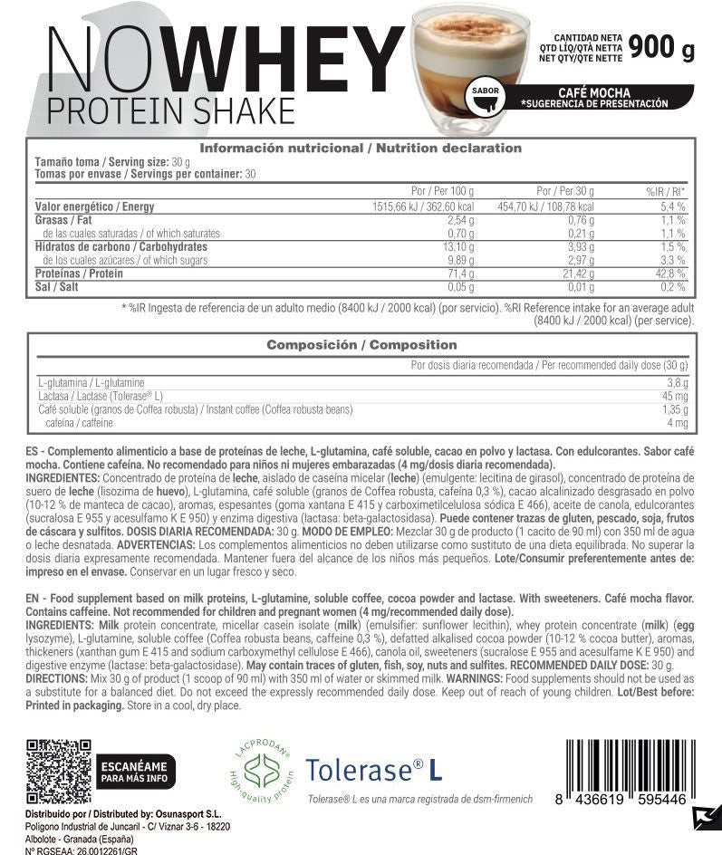 Nowhey Protein - 900g - Cafe Moca - Proteina De Suero Whey - Masmusculo_5