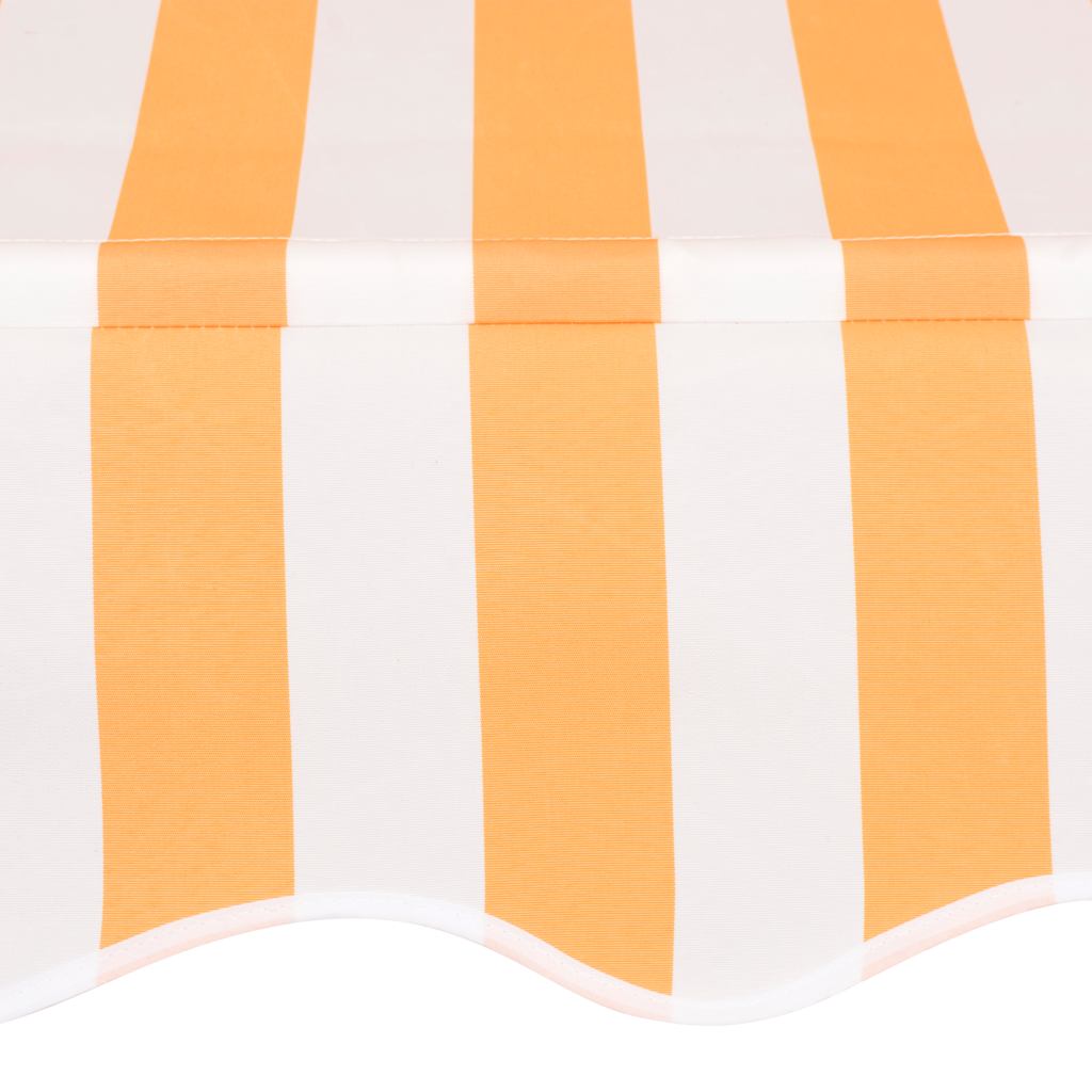 Toldo Manual Retráctil 250 Cm Naranja Y Blanco A Rayas_3