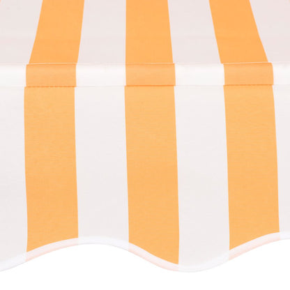 Toldo Manual Retráctil 250 Cm Naranja Y Blanco A Rayas_3