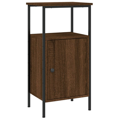 Mesitas Noche 2 Uds Madera Ingeniería Marrón Roble 41x31x80 Cm_3