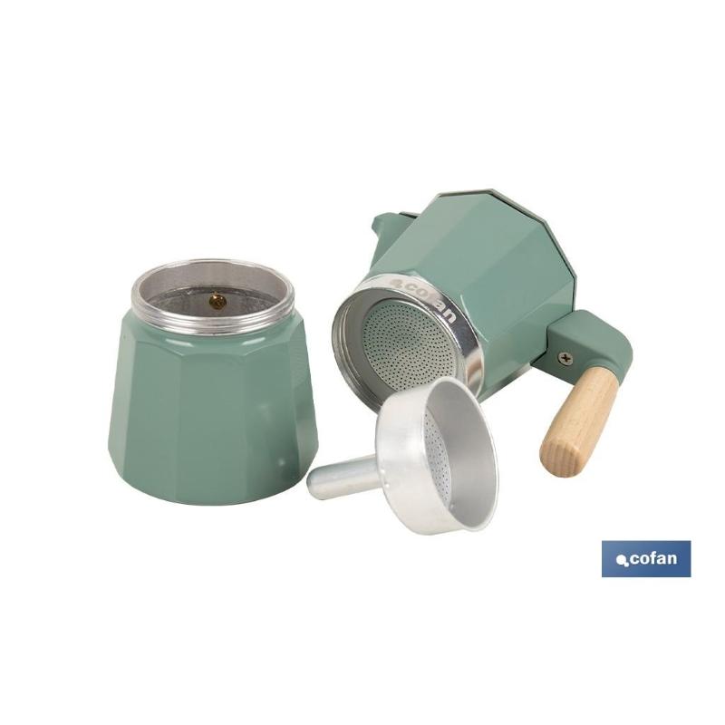 Cafetera Italiana De Inducción Verde 6 Tazas_3
