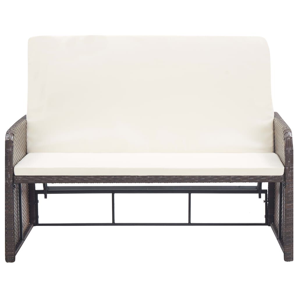 Vidaxl Set Muebles De Jardín 2 Piezas Y Cojines Ratán Sintético Marrón_3