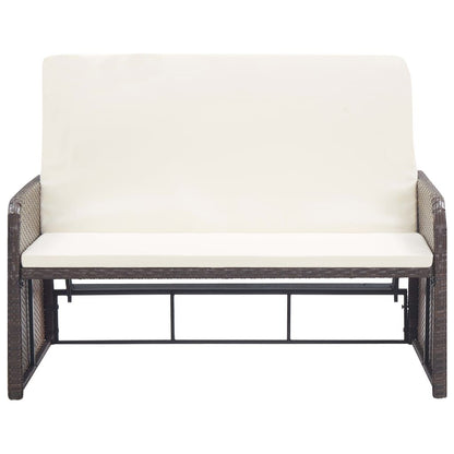 Vidaxl Set Muebles De Jardín 2 Piezas Y Cojines Ratán Sintético Marrón_3