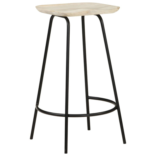 Taburetes De Cocina 4 Unidades Madera Maciza De Mango_0