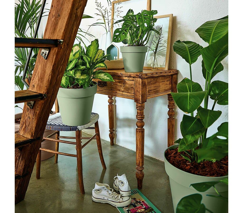 Veca Macetero Plástico Cleo Antracita 100 Cm