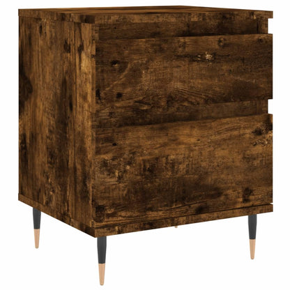 Mesita De Noche Madera De Ingeniería Roble Ahumado 40x35x50 Cm_0