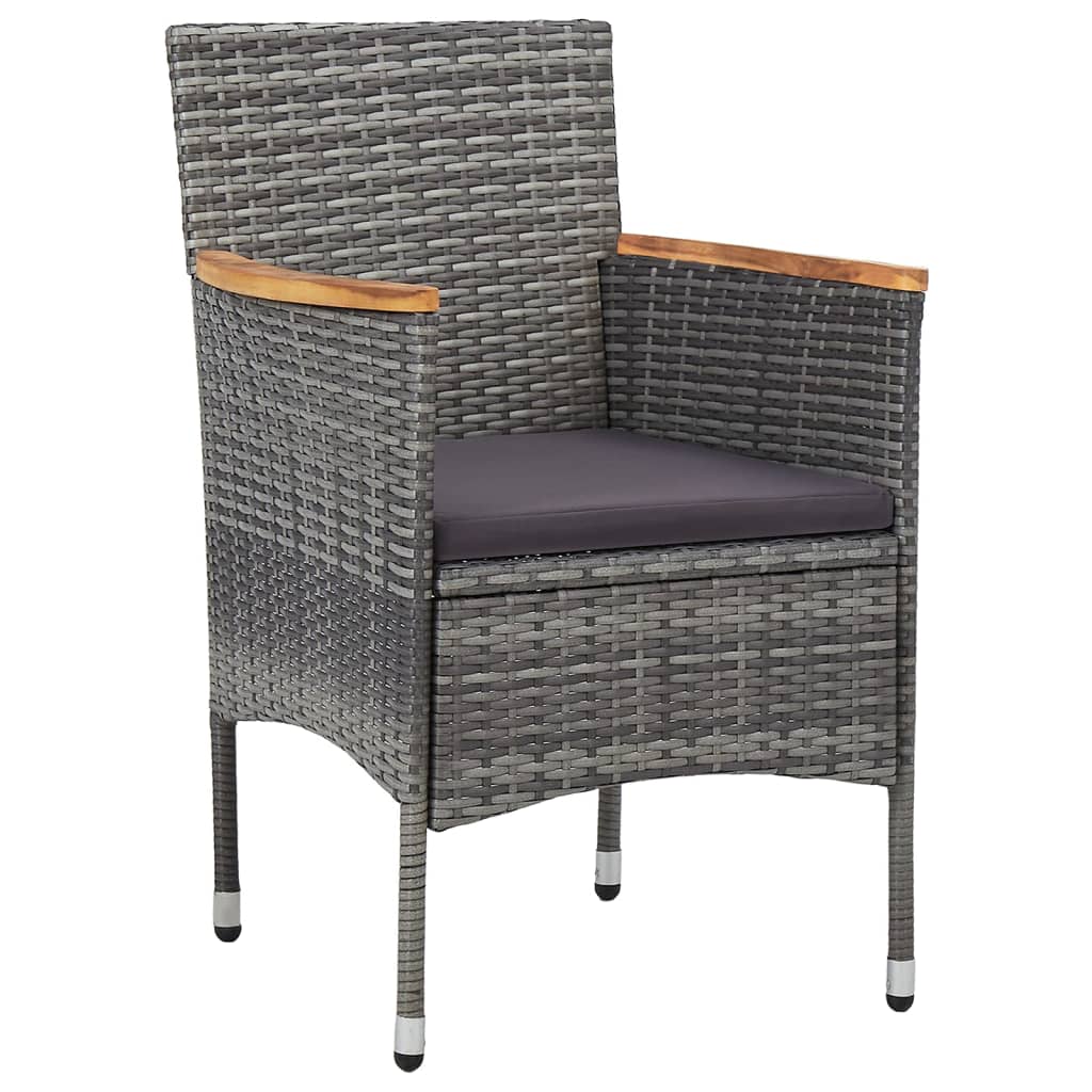 Juego De Comedor Para Jardín De 5 Piezas Gris / Vetonek_4