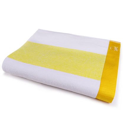 Set 2 Toalla De Playa 90x160cm 450gsm Terry 100%algodon Amarillo Casa Benetton_5