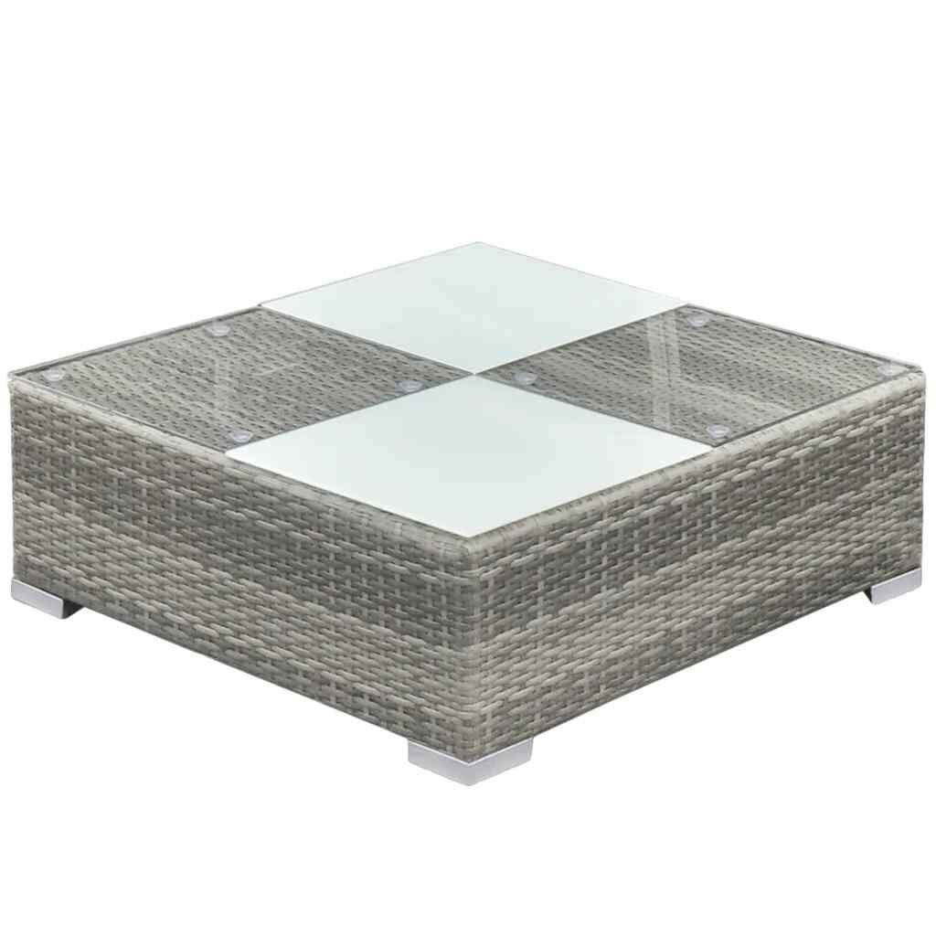 Vidaxl Set De Muebles De Jardín 8 Pzas Y Cojines Ratán Sintético Gris_3