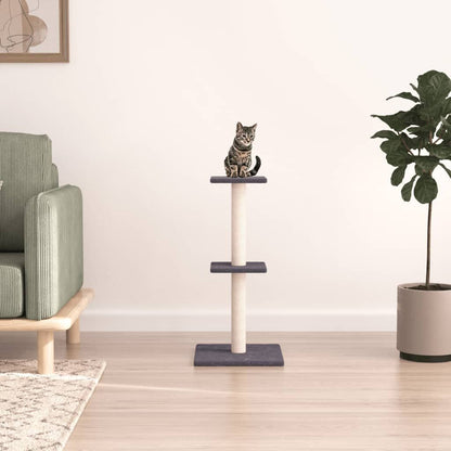 Vidaxl Rascador Para Gatos Con Postes De Sisal Gris Oscuro 73 Cm_1
