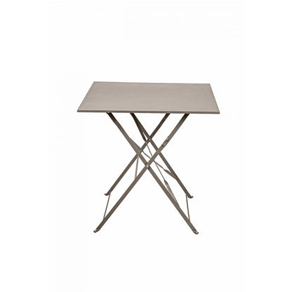 Mesa De Jardín Plegable Bistrot Cuadrada 2 Personas Gris 70x70cm- Mobiliario De Jardín_3
