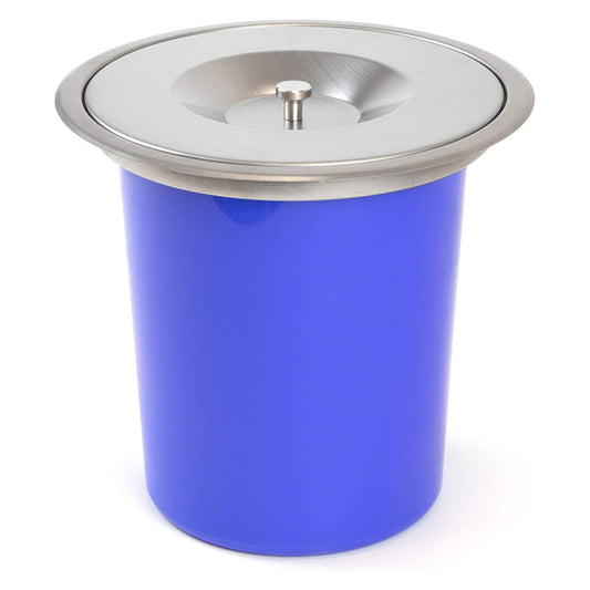 Cubo Integrable En Encimera 5l Tapa Acero Inox Azul