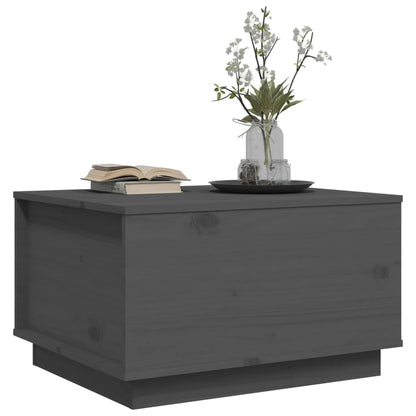 Mesa De Centro Madera Maciza De Pino Gris 60x50x35 Cm_2