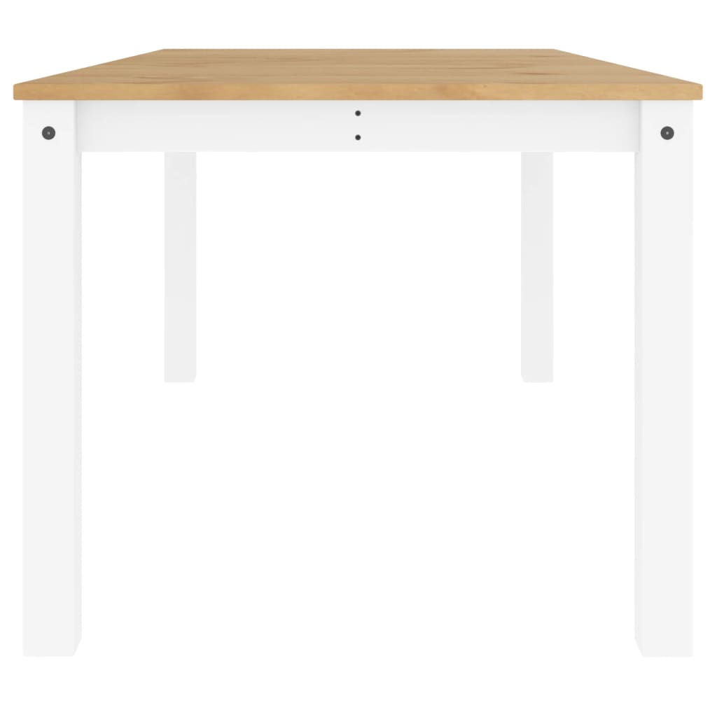 Mesa De Comedor Panama Madera Maciza Pino Blanco 180x90x75 Cm_3