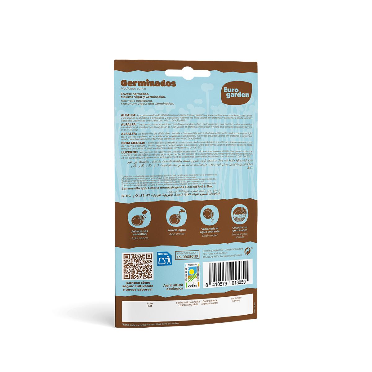 Semillas germinados eco Alfalfa Eurogarden