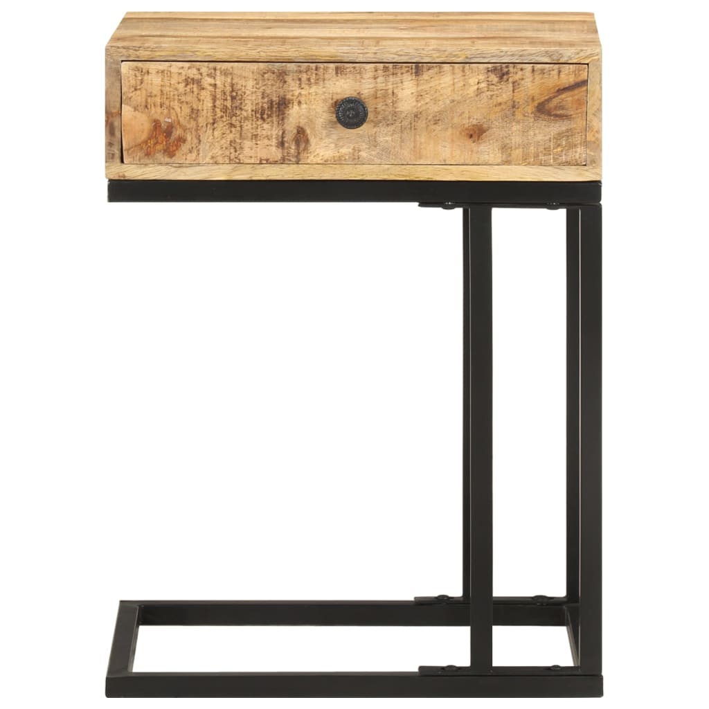 Mesa Auxiliar Forma De U Madera Maciza De Mango 45x30x61 Cm_1