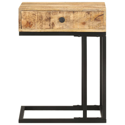 Mesa Auxiliar Forma De U Madera Maciza De Mango 45x30x61 Cm_1