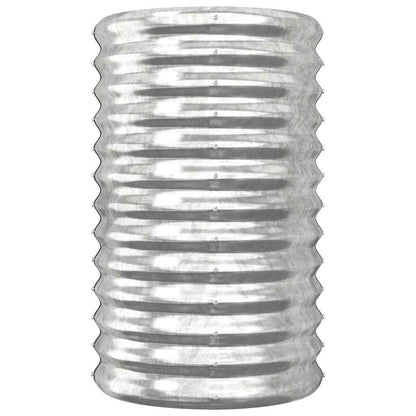 Jardinera De Acero Galvanizado Plateado 40x40x68 Cm_2