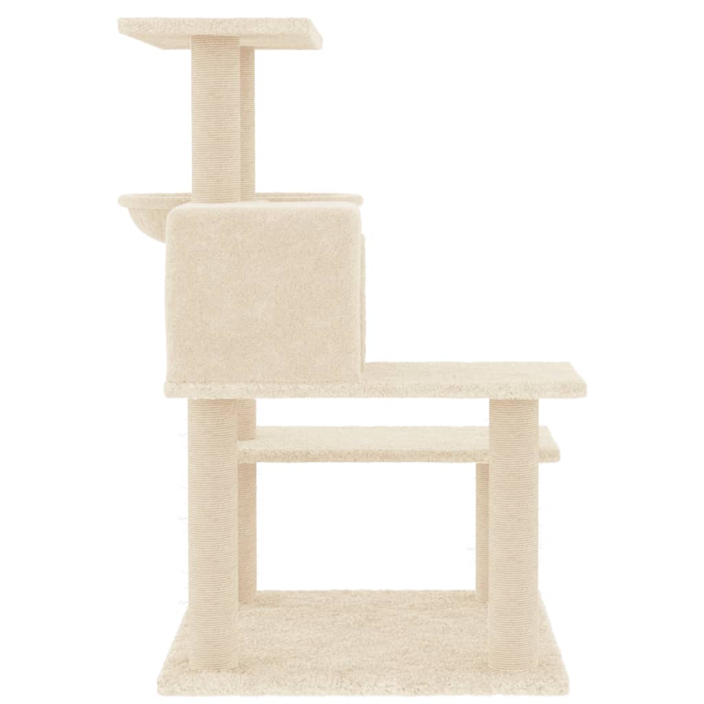 Rascador Para Gatos Con Postes De Sisal Color Crema 82,5 Cm_3