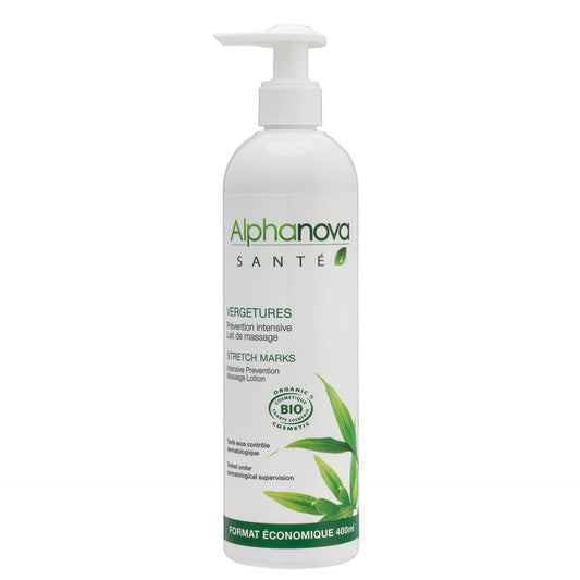 Leche de Masaje Anti Estrías BIO Alphanova 400 ml.