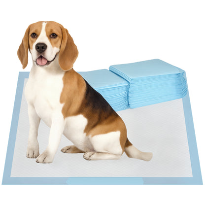 Pawhut Empapadores Para Perros 80 Unidad 60x60 Cm Diseño De 6 Capas Azul_0